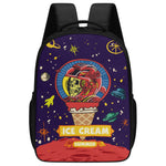 16 Inch Dual Compartment School Backpack | Ice-cream Summer