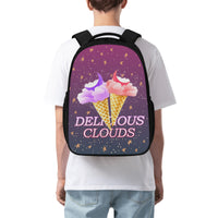 16 Inch Dual Compartment School Delicious Clouds Backpack