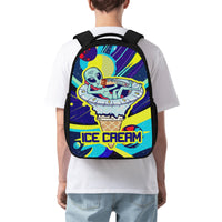 16 Inch Dual Compartment School Alien Ice-cream Backpack