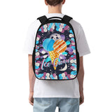 16 Inch Dual Compartment School Cute Ice-cream Print Backpack
