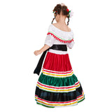 Kids Mexican Ethnic Girl Costume Dress | For Halloween, Stage Performance, Costume Parties, Cultural Events
