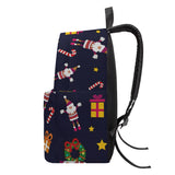 All Over Christmas Holiday Print Cotton Backpack