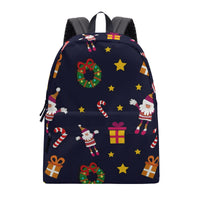 All Over Christmas Holiday Print Cotton Backpack