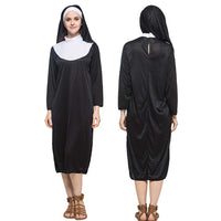 NEW 2023 The Nun Full Cosplay Costume Mask Robe Suit Valak Halloween Prop 
