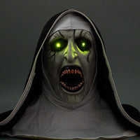 Special Edition: The Nun Mask with Glowing LED Eyes and Scary Audio Horror Voice Sounds Conjuring Valak Cosplay Mask-Horror Theme-WickyDeez