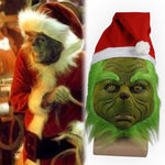 2018 Grinch Stole Christmas Mask Xmas Hat Long Hair Party Prop Mask-Grinch-WickyDeez