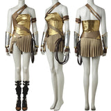 Wonder Woman Gold Armor Battle Gear Cosplay Costume + Sandal Boots w/ Lasso-DC Comics Cosplay-WickyDeez