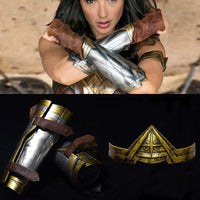 Wonder Woman Princess Diana Prince Cosplay Armband Gauntlets / Headband-DC Comics Cosplay-WickyDeez
