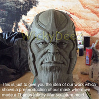 2018 Avengers: Infinity War Thanos Cosplay Helmet Mask Full Latex-Marvel Comics Cosplay-WickyDeez