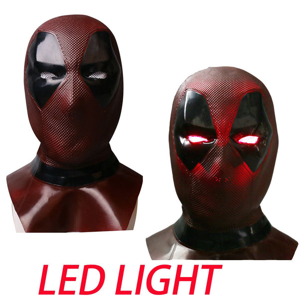 2018 Deadpool 2 LED Glowing Eye Lights Full Face Mask Cosplay Balaclava Prop-Marvel Comics Cosplay-WickyDeez