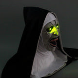 Special Edition: The Nun Mask with Glowing LED Eyes and Scary Audio Horror Voice Sounds Conjuring Valak Cosplay Mask-Horror Theme-WickyDeez