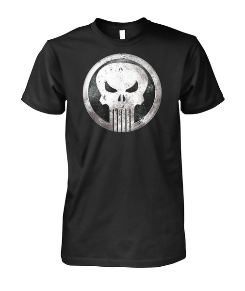 The Punisher Skull Shirt Unisex Premium Cotton Tee-Marvel Comics-WickyDeez