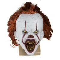 2 Versions - Stephen King's 2019 Chapter Two It Pennywise Mask Cosplay, Halloween Joker Clown Prop Mask-Pennywise-WickyDeez