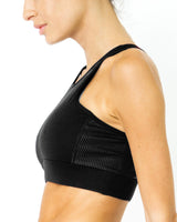 2 Piece Activewear Outfit Set | Form Fitting Compression | Sports Bra & Leggings - Black - WickyDeez