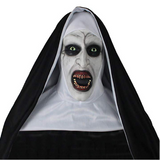 The Nun Full Head Cosplay Horror Movie Mask Valak Conjuring Scary Halloween - WickyDeez