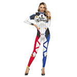 D.VA Harley Quinn 3D Print Bodysuit Long Sleeve Cosplay Costume Jumpsuit-1