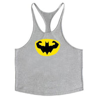Fitness Batman Cotton Y Back Tank Tops | Bodybuilding Gym Workout Undershirt Activewear - WickyDeez