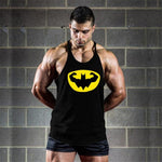 Fitness Batman Cotton Y Back Tank Tops | Bodybuilding Gym Workout Undershirt Activewear - WickyDeez