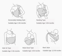 Multi-Purpose Adjustable Baby Sling Carrier | Soft Compact for Newborns - WickyDeez