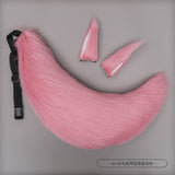 Anime Furry Fox Ear Headband with Tail | Lolita Costume Cosplay Cat Ears Hairpin Tail Prop