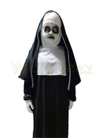 Rare Kids 2018 The Nun Full Costume Conjuring Valak Horror Mask & Veil Cosplay Halloween Outfit-Horror Theme-WickyDeez