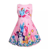 Kids Cute Rainbow Foal My Little Poli Pony Dress Ages from 2yrs - 8yrs - WickyDeez