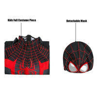 Kids PS5 Spiderman Miles Morales Jumpsuit Playstation 5 Cosplay Full Costume Set - WickyDeez