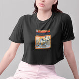 NEW Let's Find a Cure For Stupid People Women's Cropped Tee Shirt Top - WickyDeez