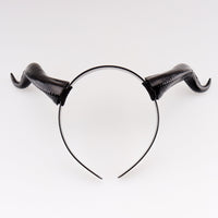 Black Queen Sheep Demon Witch Horn Headwear Cosplay Costume Hairband