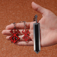 Anime Berserk Guts Behelit Sword Necklace Keychain | The Golden Age Arc Metal Pendant Jewelry Prop-WickyDeez | Ben-WickyDeez