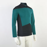Star Trek TNG Cosplay Costume Blue Shirt Starfleet Operations Uniforms + Badge Set - WickyDeez