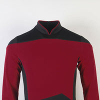Star Trek TNG Cosplay Costume Red Shirt Starfleet Operations Uniforms + Badge Set - WickyDeez