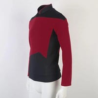 Star Trek TNG Cosplay Costume Red Shirt Starfleet Operations Uniforms + Badge Set - WickyDeez
