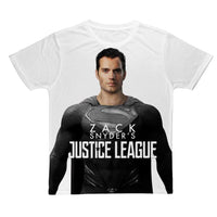 NEW Classic Canvas Superman in Black Suit Tee | Zack Snyder's Justice League T-Shirt | Unisex Adult Top - WickyDeez