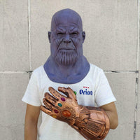 Deluxe Thanos Mask / Infinity Gauntlet Avengers Infinity War EndGame Cosplay Mask and Glove FREE SHIPPING-Marvel Comics Cosplay-WickyDeez