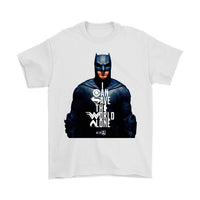 Batman Justice League 2017 - I Can Save The World Alone (Special Edition) Gildan Mens T-Shirt-DC Comics Cosplay-WickyDeez