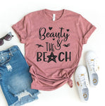 Beauty & the Beach T-Shirt | Bella Canvas Premium Quality Ring Spun Cotton Unisex Tee-WickyDeez | T-Shirt Crazed-WickyDeez