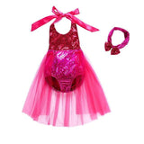 Kids Girls Mermaid Dress Costume | Children's Cosplay Costume Halloween Carnival Party Dresses - WickyDeez