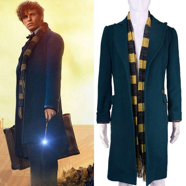 Fantastic Beasts and Where to Find Them Newt Scamander Coat & Scarf Harry Potter-DC Comics Cosplay-WickyDeez