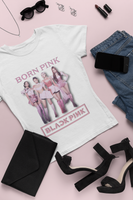 Blackpink | Born Pink | Pink Outfits Seoul Concert Women's Cropped Raw Edge T-Shirt-WickyDeez | alloverprint.it-WickyDeez