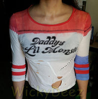 Inspired Harley Quinn Daddy's Lil Monster Suicide Squad Replica Shirt-DC Comics Cosplay-WickyDeez
