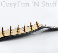 Inspired Harley Quinn Suicide Squad Spike Wrist Bracelet Cuff Cosplay Black Gold-DC Comics Cosplay-WickyDeez