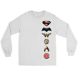 Justice League 2017 Gildan Long Sleeve Cotton Tee (Side Symbol Logo Edition)-DC Comics Cosplay-WickyDeez