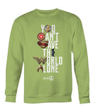 Justice League 2017 You Can't Save the World Alone Unisex Crew Neck Sweatshirt (Symbol Edition)-DC Comics Cosplay-WickyDeez