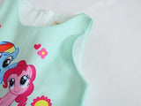 Kids Cute Rainbow Foal My Little Poli Pony Dress Ages from 2yrs - 8yrs-Children's Apparel-WickyDeez