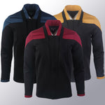 NEW Star Trek For Picard 3 Geordi Uniform Jacket Top Starfleet Cosplay Costumes (Red/Gold/Blue)