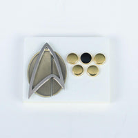 NEW Star Trek Picard Combadge Rank Pips Badge Set Command Science Engineering Pin Brooch-Star Trek-WickyDeez