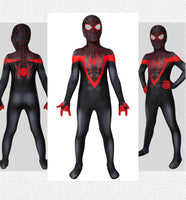 Kids PS5 Spiderman Miles Morales Jumpsuit Playstation 5 Cosplay Full Costume Set WickyDeez