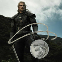 2019 The Witcher Geralt Henry Cavill Wolf Head Chain Necklace Pendant Prop