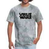 Star Wars or Virus Wars? Humour T-Shirt Top Tee - grey tie dye